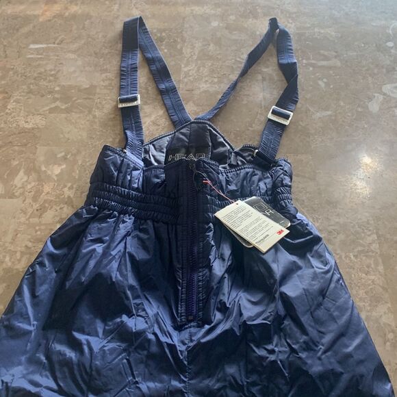 - Head Vintage Skiwear Zip Front Pants with suspenders Navy Size 12 O730 - Picture 4 of 16